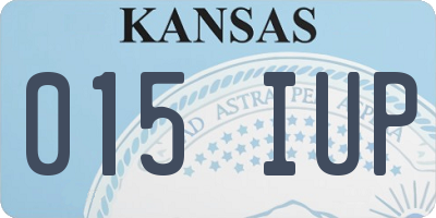 KS license plate 015IUP