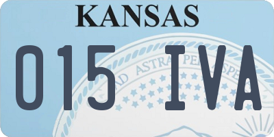 KS license plate 015IVA