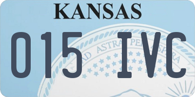 KS license plate 015IVC