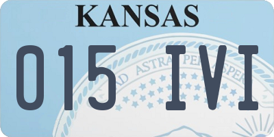 KS license plate 015IVI