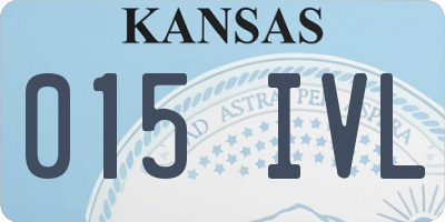 KS license plate 015IVL