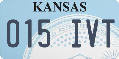 KS license plate 015IVT