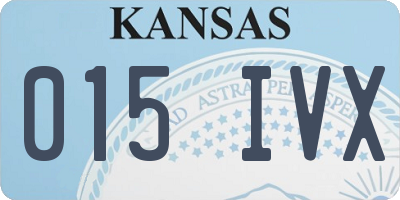 KS license plate 015IVX