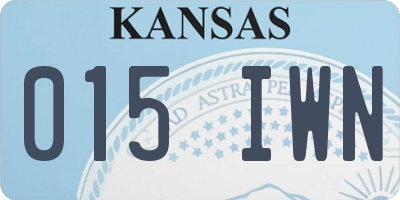KS license plate 015IWN