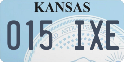 KS license plate 015IXE