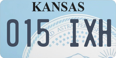 KS license plate 015IXH