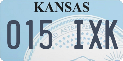 KS license plate 015IXK