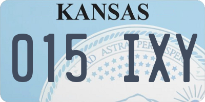 KS license plate 015IXY