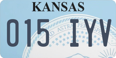 KS license plate 015IYV