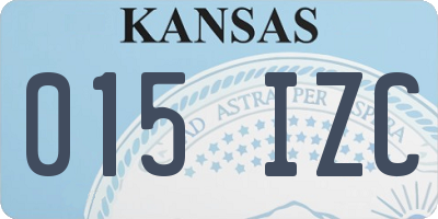 KS license plate 015IZC