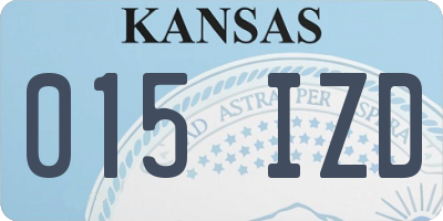 KS license plate 015IZD