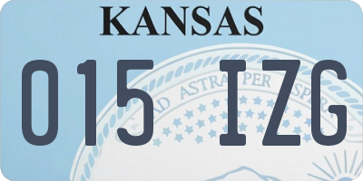 KS license plate 015IZG