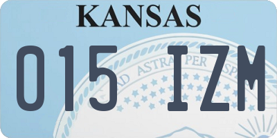 KS license plate 015IZM
