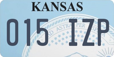 KS license plate 015IZP