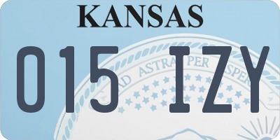 KS license plate 015IZY