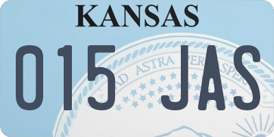 KS license plate 015JAS