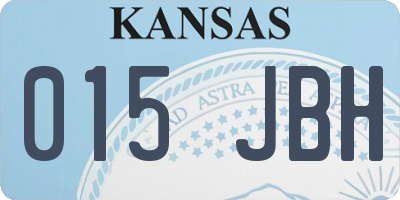 KS license plate 015JBH