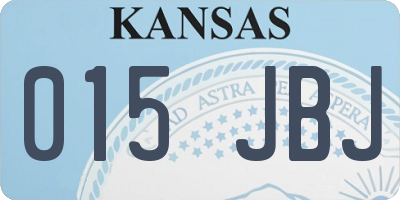 KS license plate 015JBJ