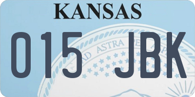 KS license plate 015JBK