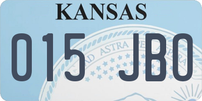 KS license plate 015JBO