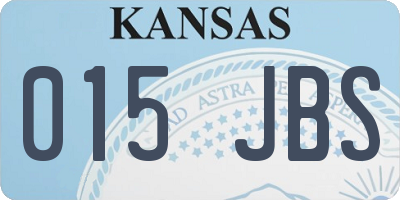 KS license plate 015JBS