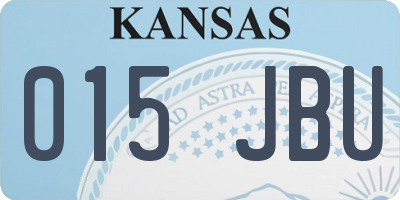 KS license plate 015JBU