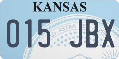 KS license plate 015JBX