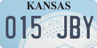 KS license plate 015JBY