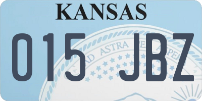 KS license plate 015JBZ