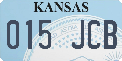 KS license plate 015JCB