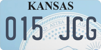 KS license plate 015JCG