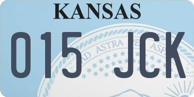 KS license plate 015JCK