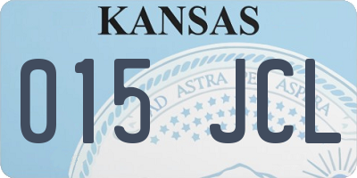 KS license plate 015JCL