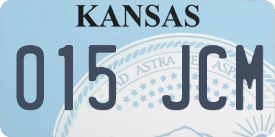 KS license plate 015JCM