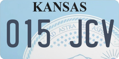 KS license plate 015JCV