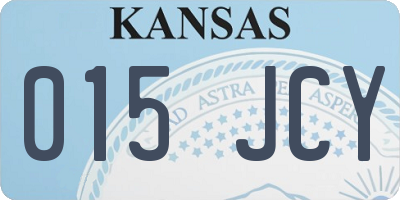 KS license plate 015JCY