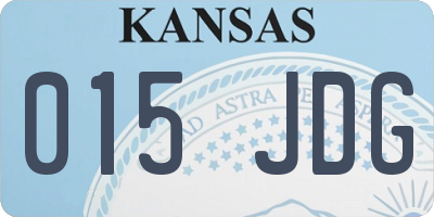 KS license plate 015JDG