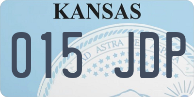 KS license plate 015JDP