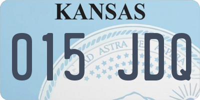 KS license plate 015JDQ