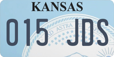 KS license plate 015JDS