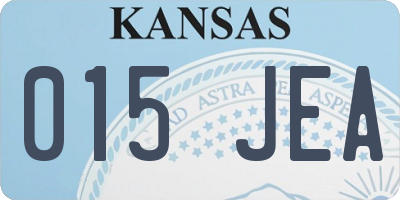 KS license plate 015JEA