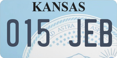 KS license plate 015JEB