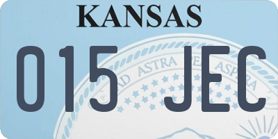 KS license plate 015JEC