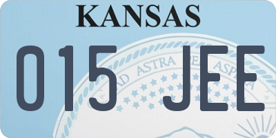 KS license plate 015JEE