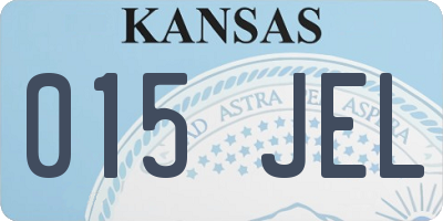 KS license plate 015JEL