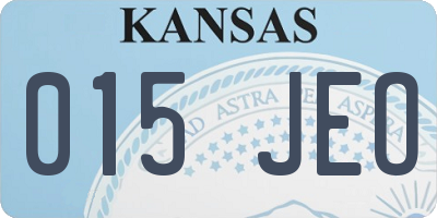 KS license plate 015JEO