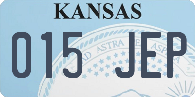 KS license plate 015JEP