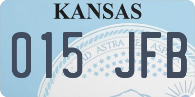 KS license plate 015JFB