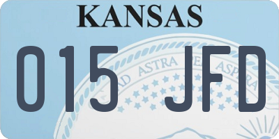 KS license plate 015JFD