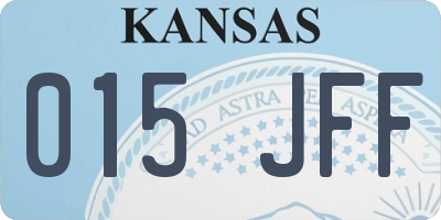 KS license plate 015JFF